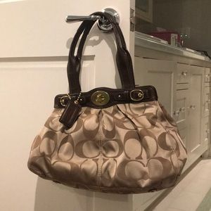 Coach purse tan and brown